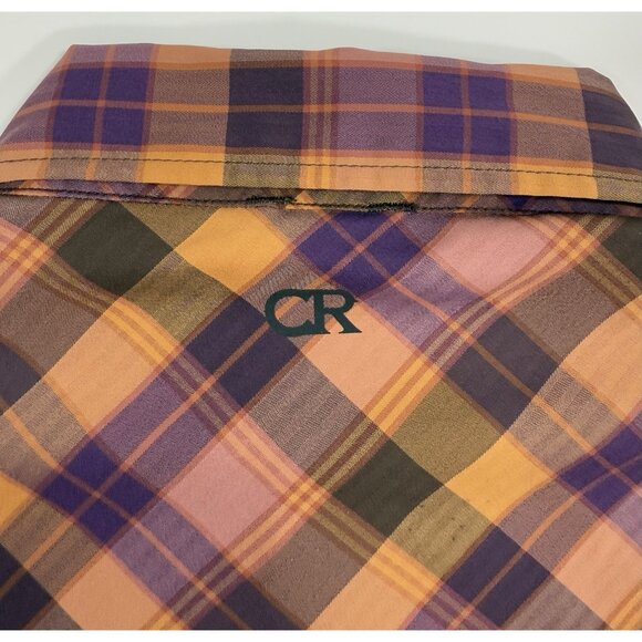 Club Ride Mens New West Shirt Sz Medium Pearl Snap MTB Bike Vented Pockets Plaid - Picture 5 of 13